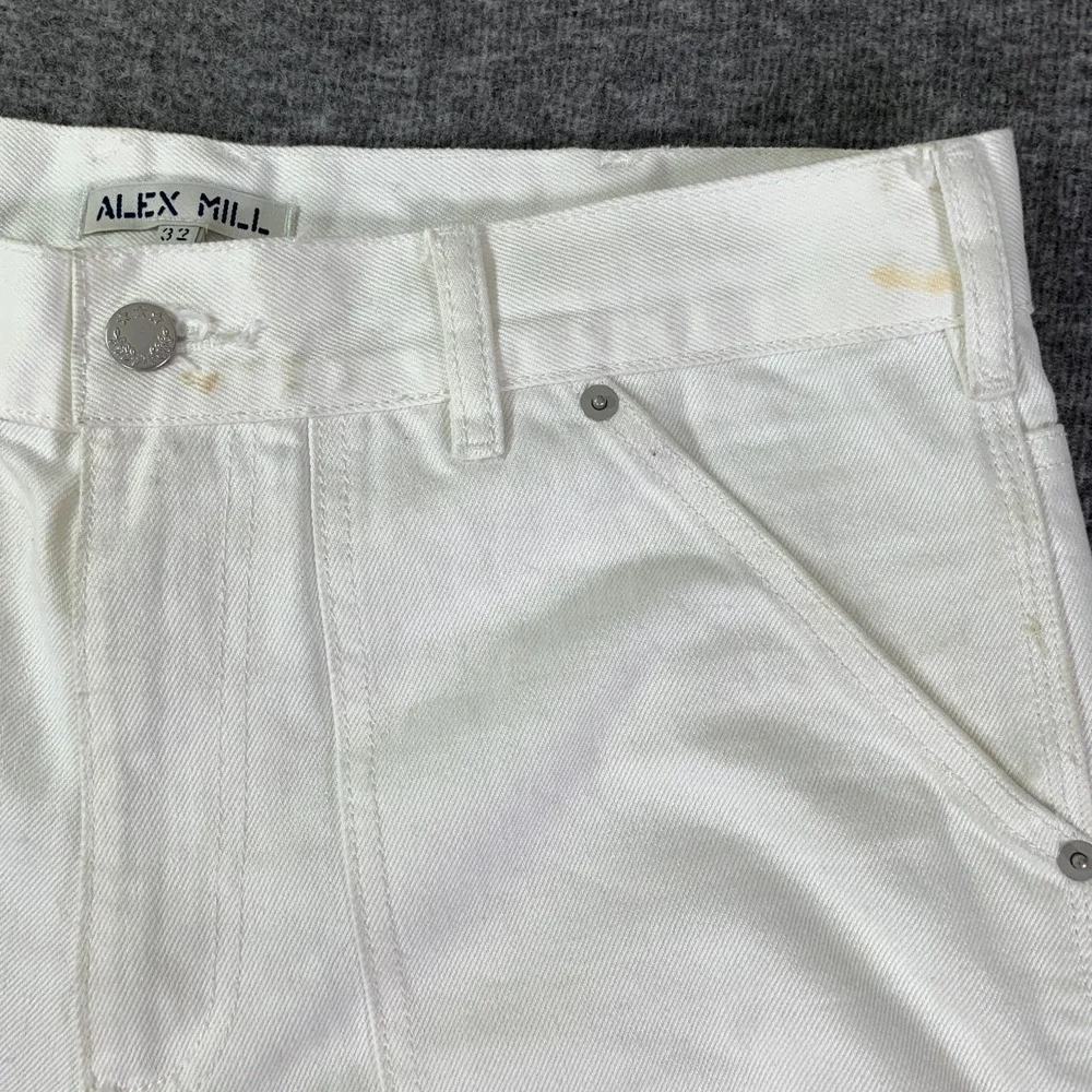 Alex Mill Painters Jeans Men 34x30 Pant White Denim Carpenter